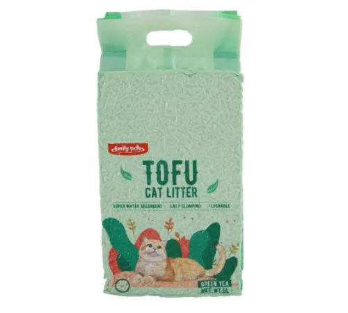 Emily Pets Наполнитель Tofu (Зеленый чай), 6 л