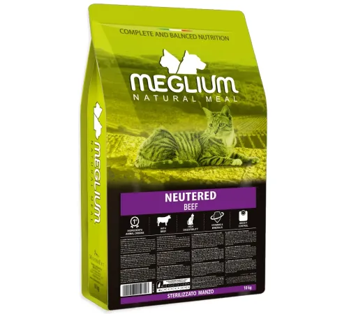 Meglium Сat Neutered (Говядина), 10 кг