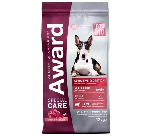 Award Special Care Adult Dog Sensitive Digestion (Ягненок), 12 кг