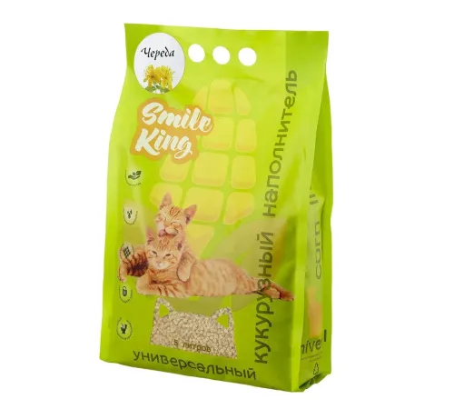 Smile King Универсальный кукурузный наполнитель (Череда), 3 кг