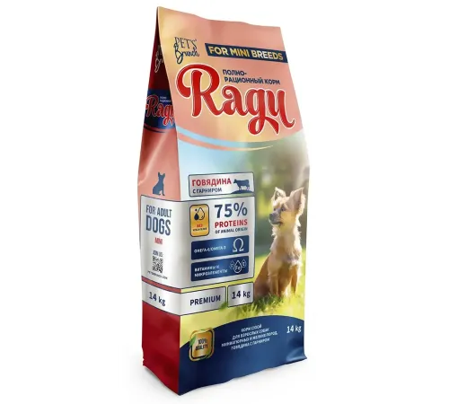Pet's Brunch Ragu Adult Super Mini & Mini Breeds (Говядина с гарниром), 14 кг