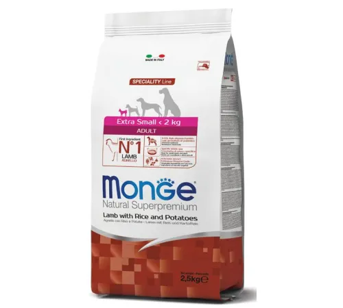 Monge Dog Speciality Adult X-Small (Ягненок,рис,картофель) 0,8 кг