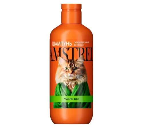 Amstrel Шампунь для кошек гипоаллергенный Масло ши, 300 мл