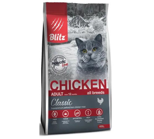 BLITZ Classic Adult Cat (Курица) 400 г