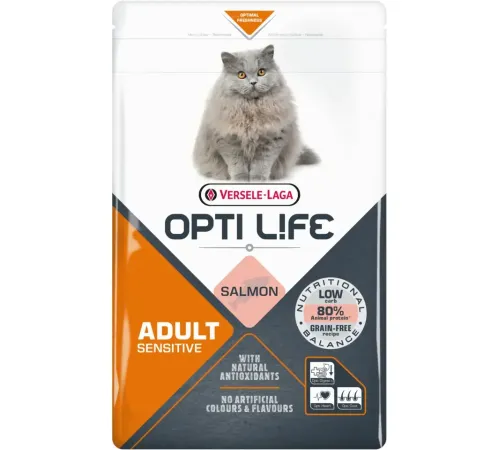 Opti Life Sensitive (Лосось), 2,5 кг