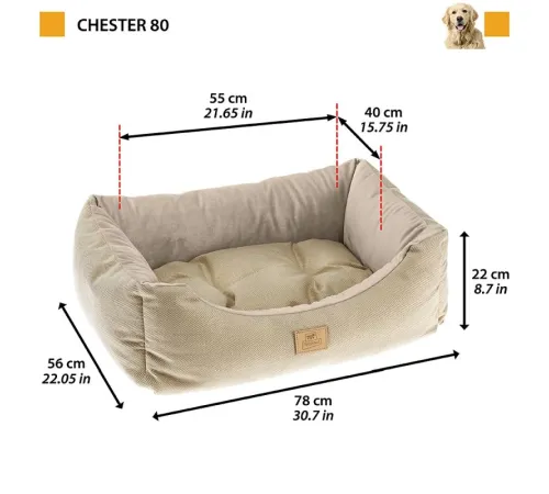 Ferplast Софа CHESTER, бежевая 80, 78 x 56 x h 22 см