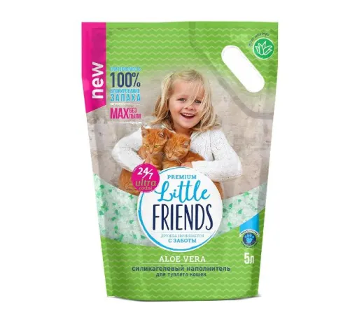 Little Friends Aloe Vera Cиликагелевый наполнитель 5 л