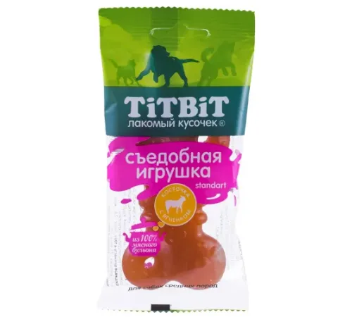 ТИТБИТ Съедобная игрушка косточка с ягненком Standart, 50 г срок до 12.05.2026 г