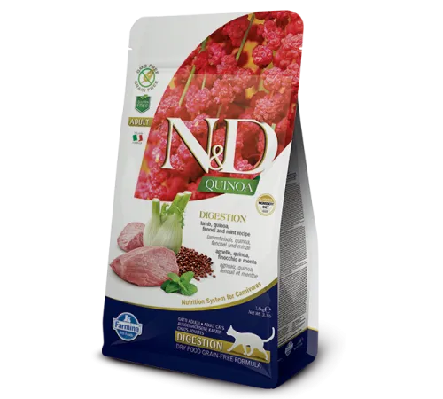 Farmina N&D GF Quinoa Digestion Cat (Ягненок и фенхель), 300 г