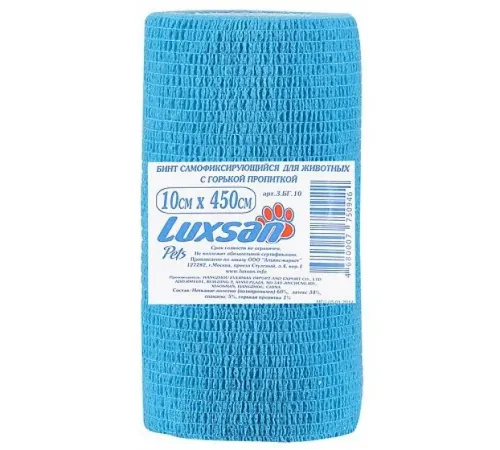 Luxsan Бинт самофиксирующийся с горькой пропиткой, 10 см х 4,5 м