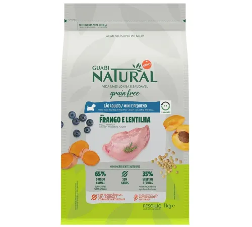 Guabi Natural Dog GF Mini (Цыпленкок, чечевица), 1 кг