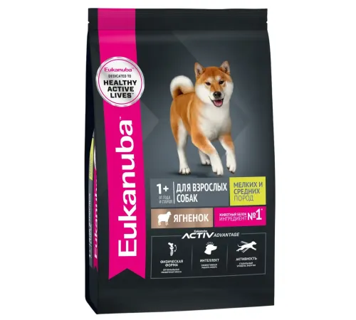Eukanuba Adult Small & Medium Breed (Ягненок), 800 г