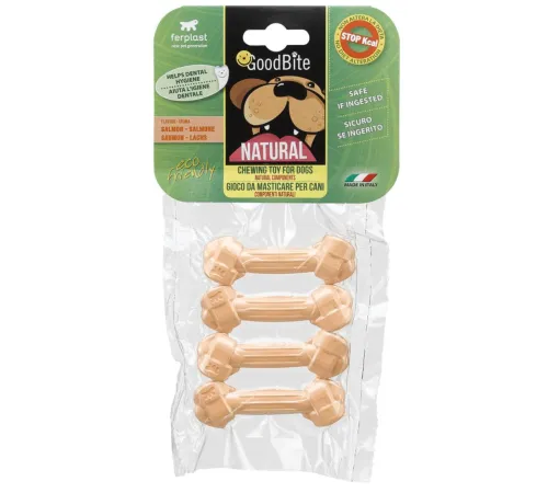Ferplast Игрушка-кость NAT OSSO SALM (Лосось) XS, 4 шт/уп
