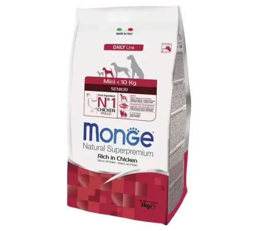 Monge Dog Daily Mini Senior (Курица), 3 кг
