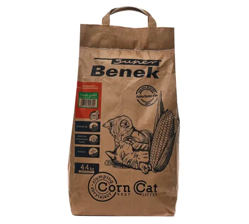 Super Benek Corn Cat кукурузный (Свежая трава), 7 л