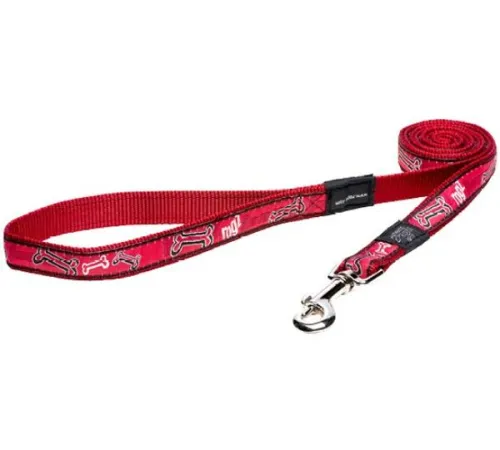 Поводок Rogz Fancy dress Red Bone L 20 мм/1,4 м