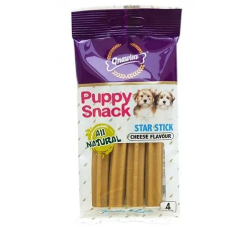 Gnawlers Puppy Stars Лакомство для собак с сыром 80 г