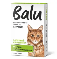 BALU Здоровый иммунитет Лакомство мультивитаминное для кошек, 100 таб