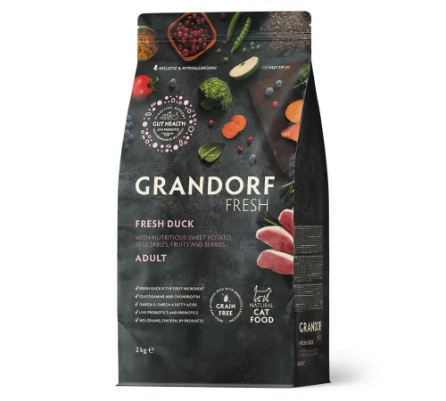 Grandorf Fresh Adult (Утка и батат), 2 кг