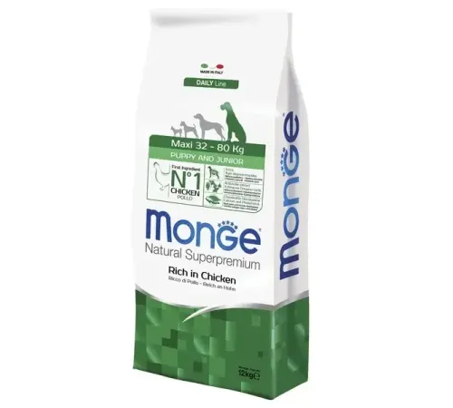 Monge Dog Daily Maxi Puppy&Junior (курица, рис), 12 кг