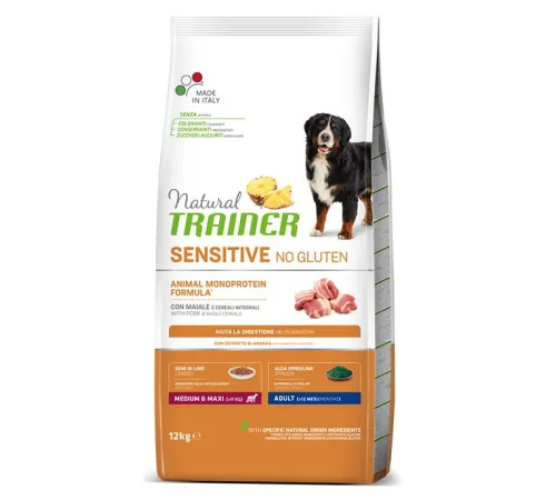 Trainer Natural Sensitive Medium&Maxi Adult (Свинина) 12 кг