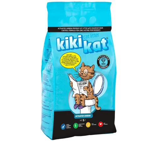 KiKiKat Наполнитель Активированный уголь, 5 л