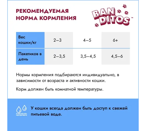 Banditos Кусочки в соусе для кошек (Изысканный лосось), 75 г