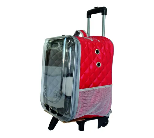 N1 Favorite Рюкзак-переноска на колесах, 20х34х50 см, красная