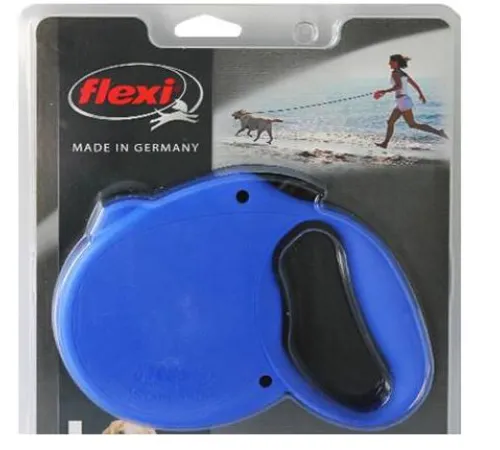 Поводок-рулетка Flexi Standard M трос 4 м, синий