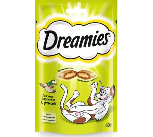 Dreamies Подушечки для кошек с уткой 60 г