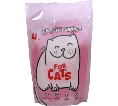 FOR CATS Наполнитель силикагелевый Fresh Powder (звездная пыль) 4 л