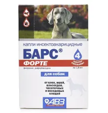 Агроветзащита Барс ФОРТЕ капли для собак, 1 пипетка