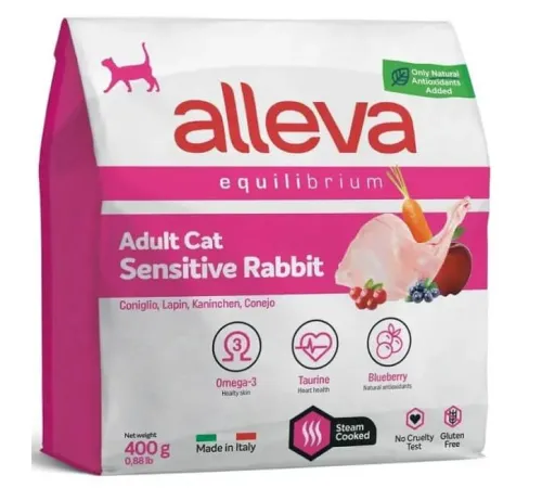 Alleva Equilibrium Sensitive Adult Cat (Кролик), 400 г