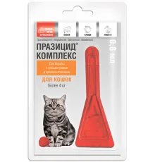 Apicenna Празицид-комплекс для кошек более 4 кг, 1 пипетка 0,8 мл