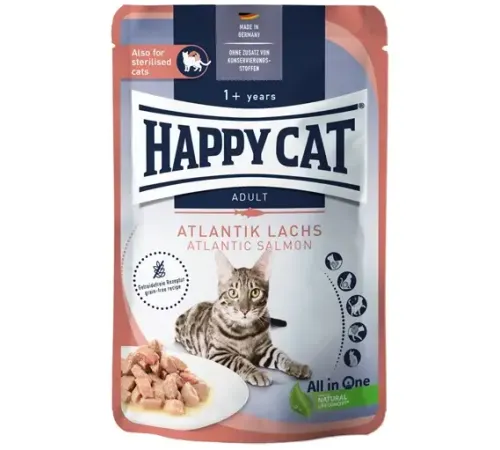 Happy Cat Culinary Кусочки в соусе (Атлантический лосось), 85 г