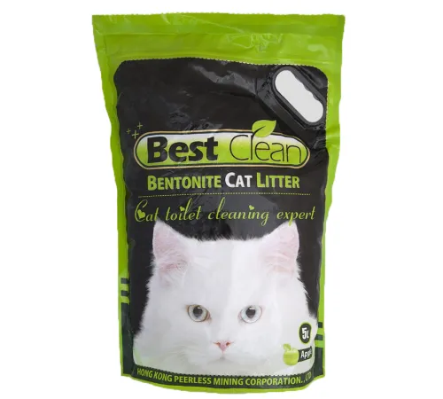 Best Clean Наполнитель бентонитовый (Зеленое яблоко), 5 л