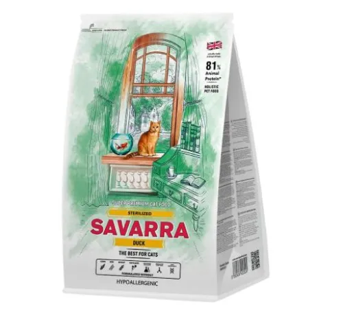 Savarra Sterilized Cat (Утка, рис) 400 г