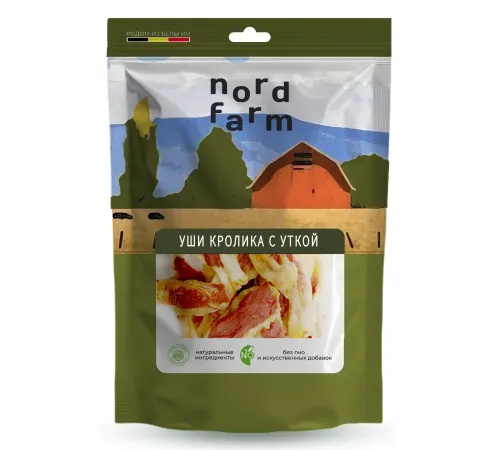 Nord Farm Уши кролика с уткой, 90 г