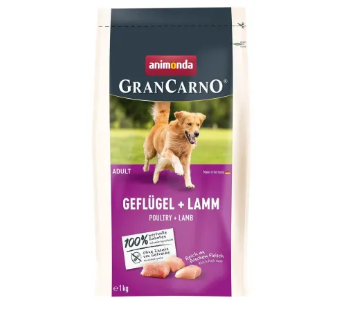 Animonda GranCarno Adult (Птица и ягненок), 1 кг срок до 09.06.2026 г
