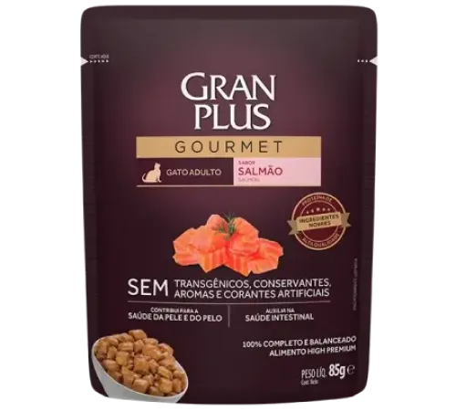 Granplus Gourmet Пауч для кошек (Лосось), 85 г