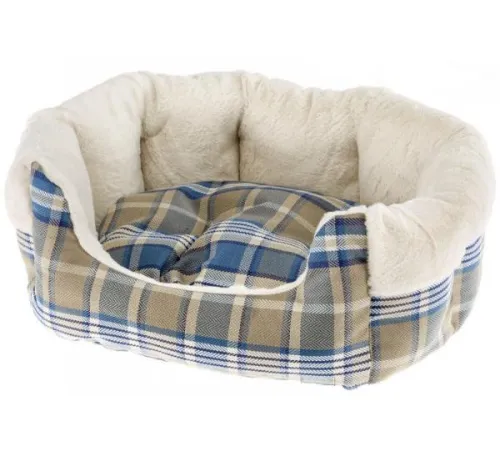Ferplast Лежанка ETOILE, синяя с мехом 6, 72х62х22 см