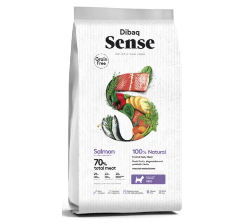 Dibaq Sense Grain Free Adult Mini (Лосось), 2 кг