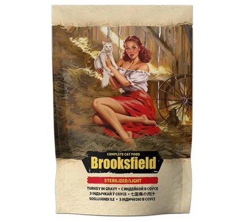 Brooksfield Sterilized/Light Cat (Индейка в соусе), 85 г