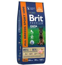 Брит Премиум Dog Adult Sport 5000 (Курица), 3 кг
