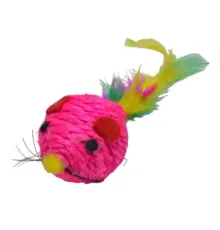 Ekia Игрушка для кошек Мышка из сизаля, 4,5 см