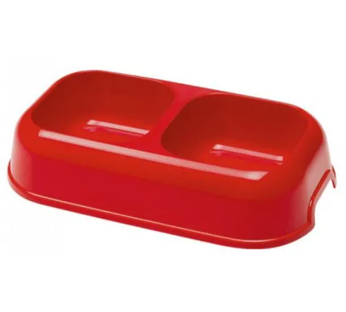 Ferplast Миска для животных Party 16 двойная, красная 0,7 л
