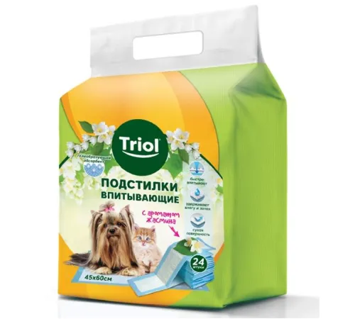 Triol Подстилки впитывающие с ароматом жасмина (24 шт.) 40х50 см