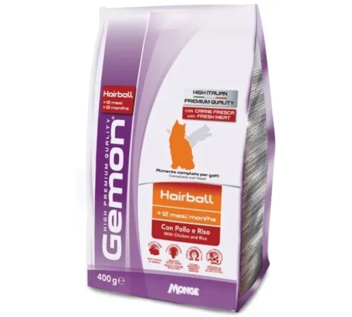Gemon Cat Hairball (Курица, рис) 400 г