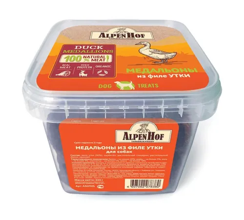 AlpenHof Медальоны из филе утки для собак 450 г