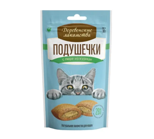 Подушечки с пюре из курицы для кошек 30 г
